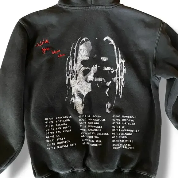 Astroworld Tour Hoodie Swearshirt Sz S Black Travis Scott Wish You Were Here ‘18